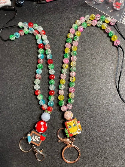 Beaded lanyard.