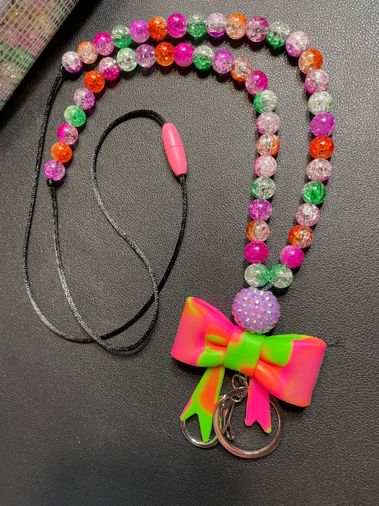 Beaded lanyard.